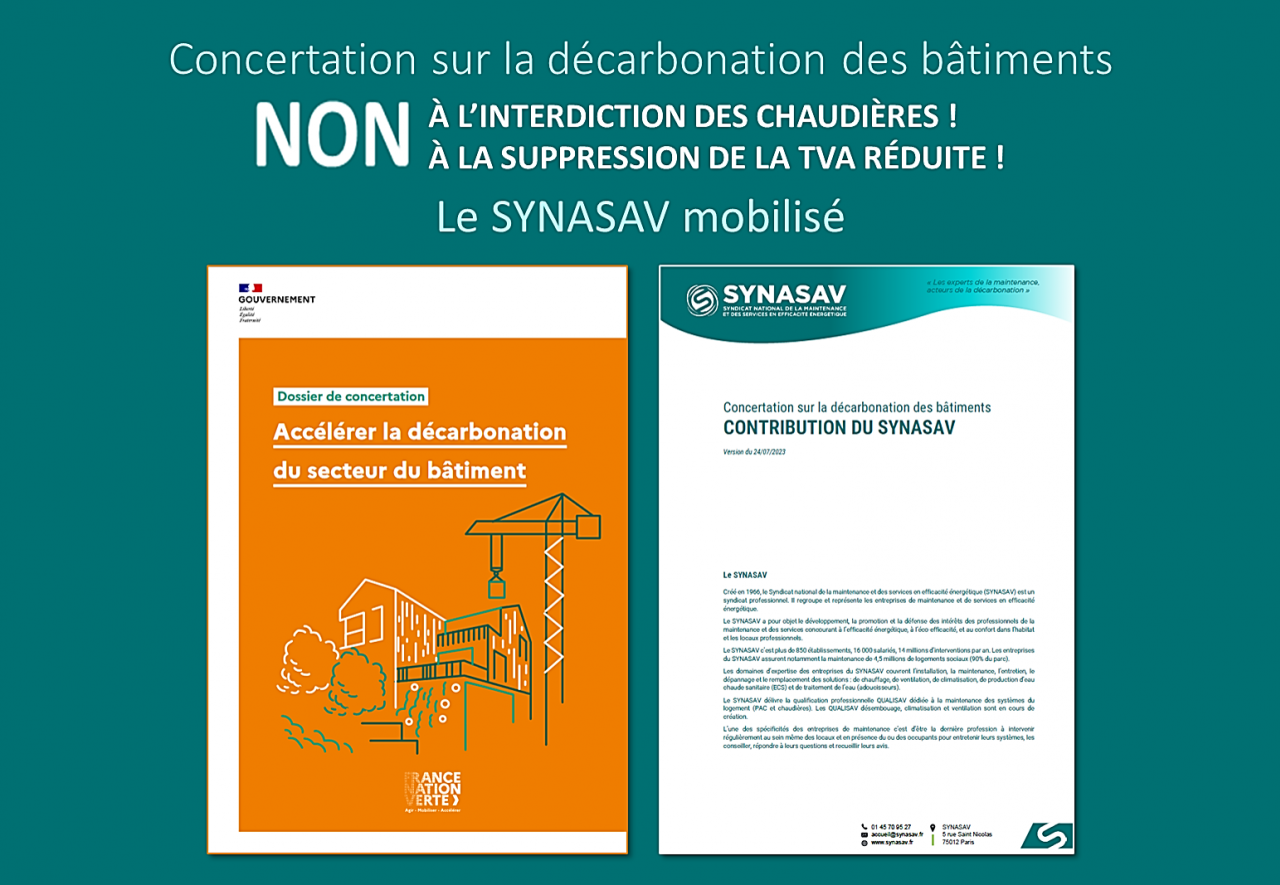 Contribution SYNASAV à la consultation gouvernementale sur la décarbonation des bâtiments